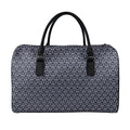 Cute Black Cat Pattern Print Leather Duffel Bag