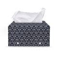 Cute Black Cat Pattern Print Leather Tissue Box Cover