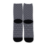 Cute Black Cat Pattern Print Long Socks