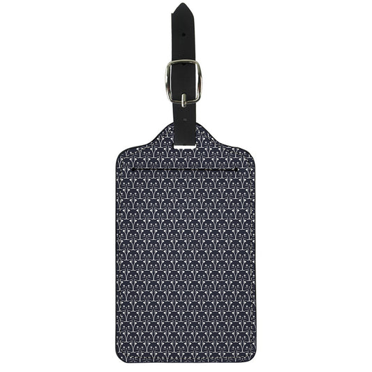 Cute Black Cat Pattern Print Luggage Tag