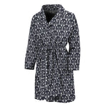 Cute Black Cat Pattern Print Men's Bathrobe