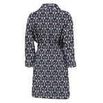 Cute Black Cat Pattern Print Men's Bathrobe