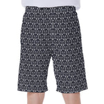 Cute Black Cat Pattern Print Men's Beach Shorts