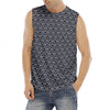 Cute Black Cat Pattern Print Men's Fitness Tank Top