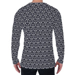 Cute Black Cat Pattern Print Men's Long Sleeve T-Shirt