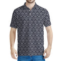 Cute Black Cat Pattern Print Men's Polo Shirt
