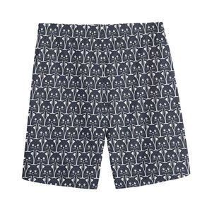 Cute Black Cat Pattern Print Men's Sports Shorts