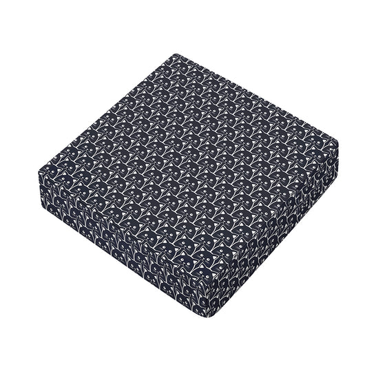 Cute Black Cat Pattern Print Outdoor Seat Cushion Cover