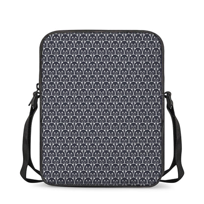 Cute Black Cat Pattern Print Rectangular Crossbody Bag
