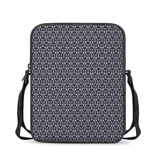 Cute Black Cat Pattern Print Rectangular Crossbody Bag