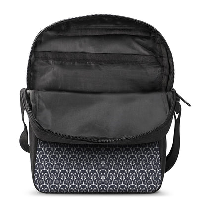 Cute Black Cat Pattern Print Rectangular Crossbody Bag