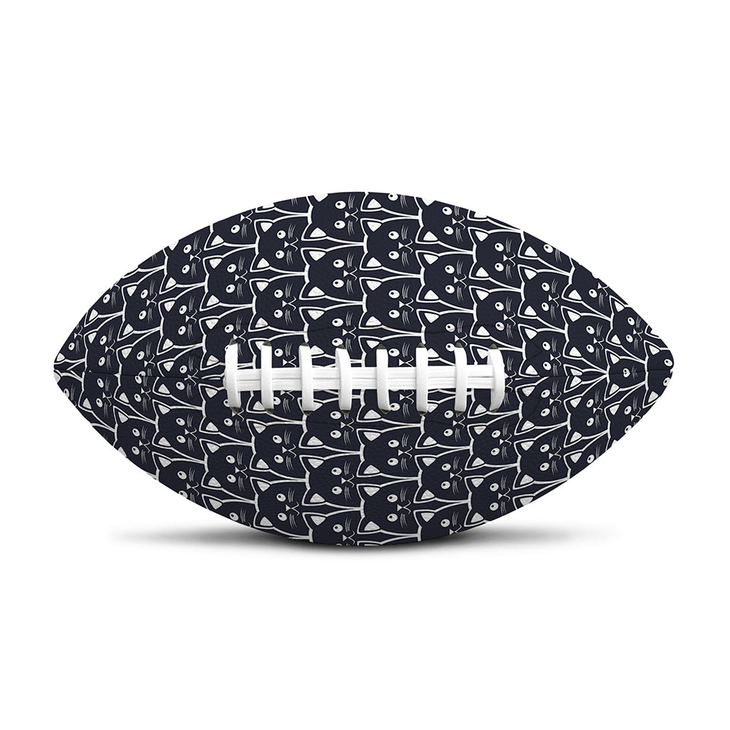 Cute Black Cat Pattern Print Rugby Ball