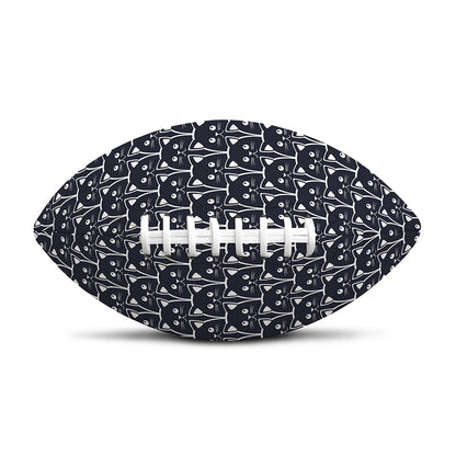 Cute Black Cat Pattern Print Rugby Ball