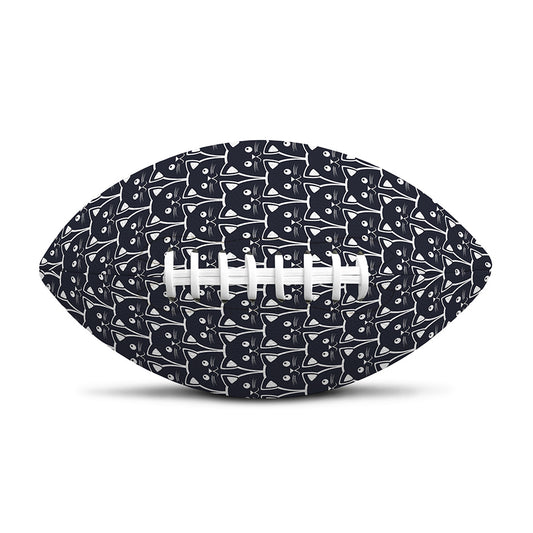 Cute Black Cat Pattern Print Rugby Ball