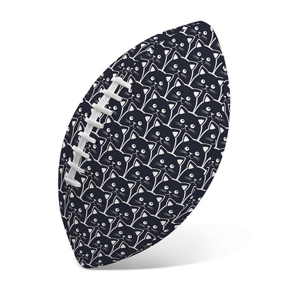 Cute Black Cat Pattern Print Rugby Ball