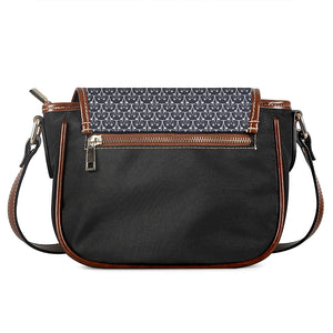 Cute Black Cat Pattern Print Saddle Bag