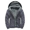 Cute Black Cat Pattern Print Sherpa Lined Zip Up Hoodie