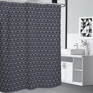 Cute Black Cat Pattern Print Shower Curtain