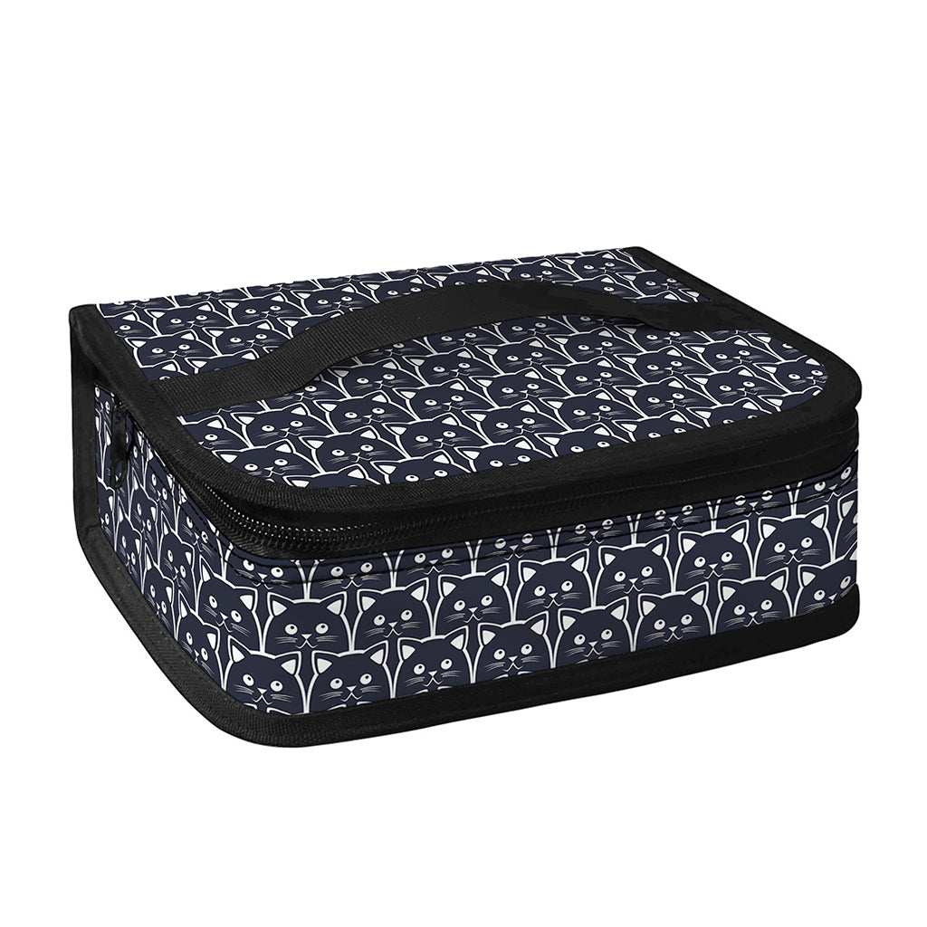 Cute Black Cat Pattern Print Small Lunch Bag