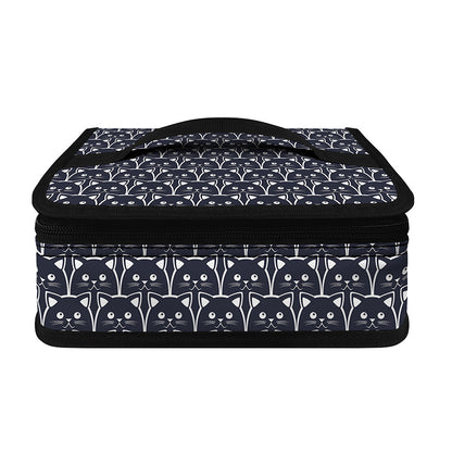 Cute Black Cat Pattern Print Small Lunch Bag