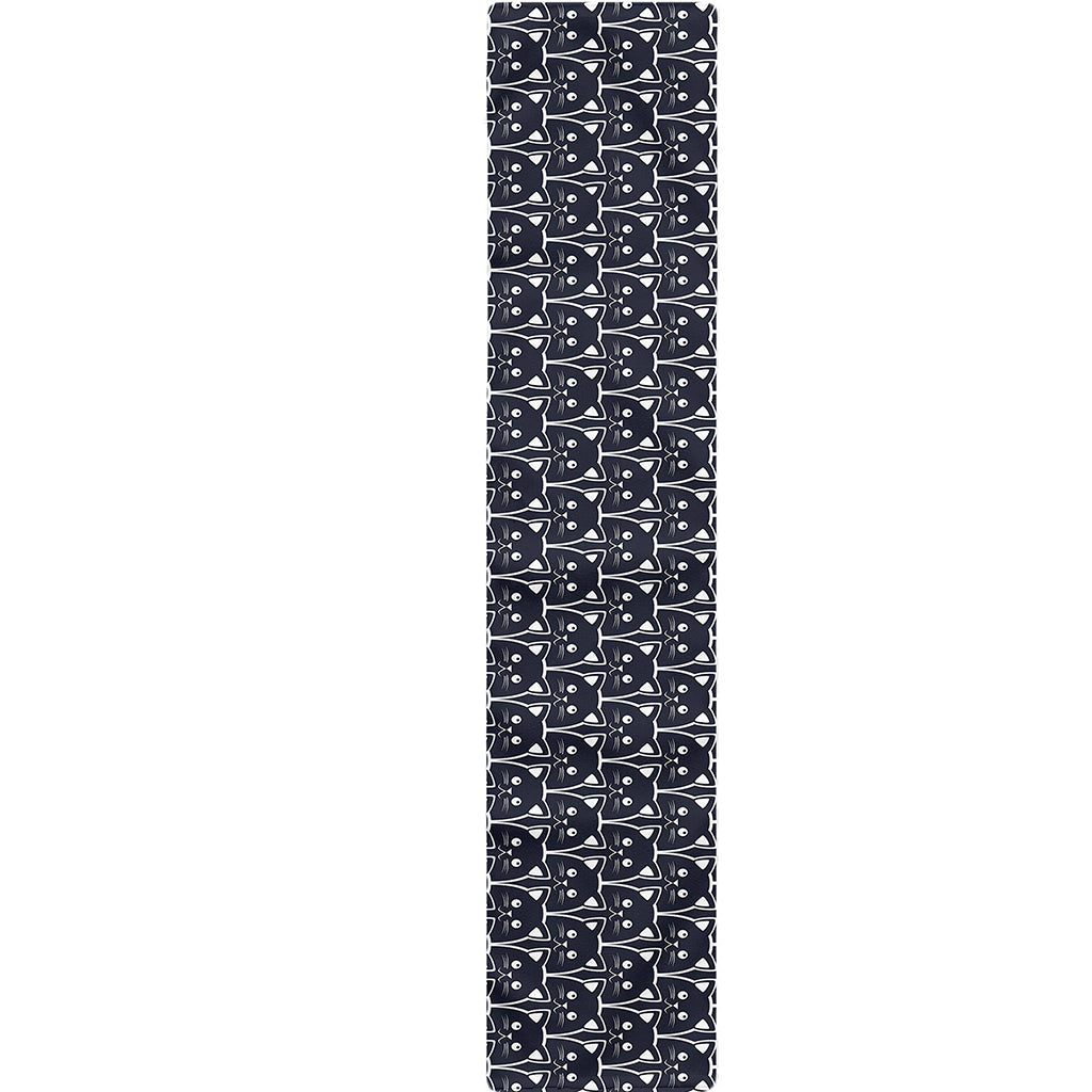 Cute Black Cat Pattern Print Table Runner