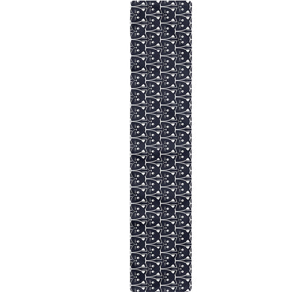 Cute Black Cat Pattern Print Table Runner