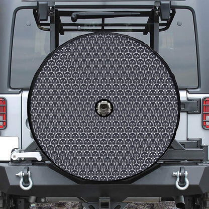 Cute Black Cat Pattern Print Tire Cover With Camera Hole