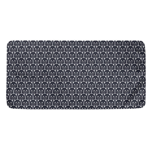 Cute Black Cat Pattern Print Towel