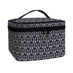 Cute Black Cat Pattern Print Travel Makeup Bag