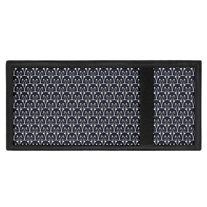 Cute Black Cat Pattern Print Trifold Wallet