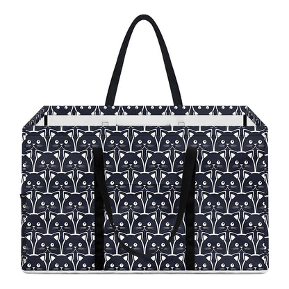 Cute Black Cat Pattern Print Utility Tote Bag