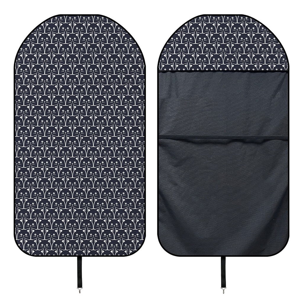 Cute Black Cat Pattern Print Waterproof Car Seat Cover