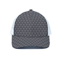 Cute Black Cat Pattern Print White Mesh Trucker Hat