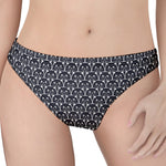 Cute Black Cat Pattern Print Women's Thong