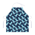Cute Blue T-Rex Dinosaur Pattern Print Adjustable Apron