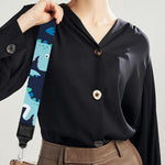 Cute Blue T-Rex Dinosaur Pattern Print Bag Strap