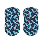 Cute Blue T-Rex Dinosaur Pattern Print Bar Stool Covers
