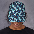 Cute Blue T-Rex Dinosaur Pattern Print Baseball Cap