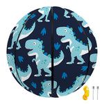 Cute Blue T-Rex Dinosaur Pattern Print Basketball