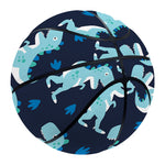 Cute Blue T-Rex Dinosaur Pattern Print Basketball