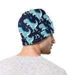Cute Blue T-Rex Dinosaur Pattern Print Beanie