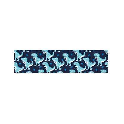 Cute Blue T-Rex Dinosaur Pattern Print Bed Runner