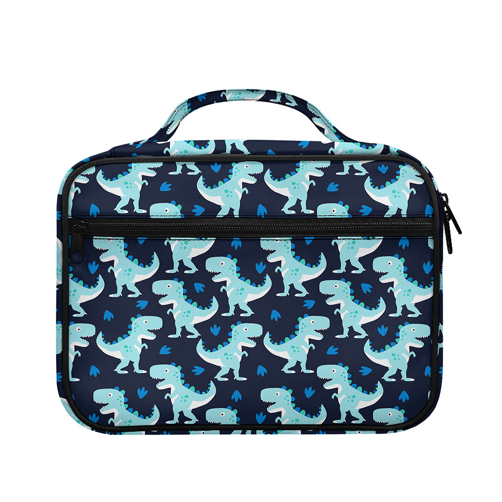 Cute Blue T-Rex Dinosaur Pattern Print Briefcase Bible Bag