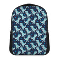 Cute Blue T-Rex Dinosaur Pattern Print Casual Backpack
