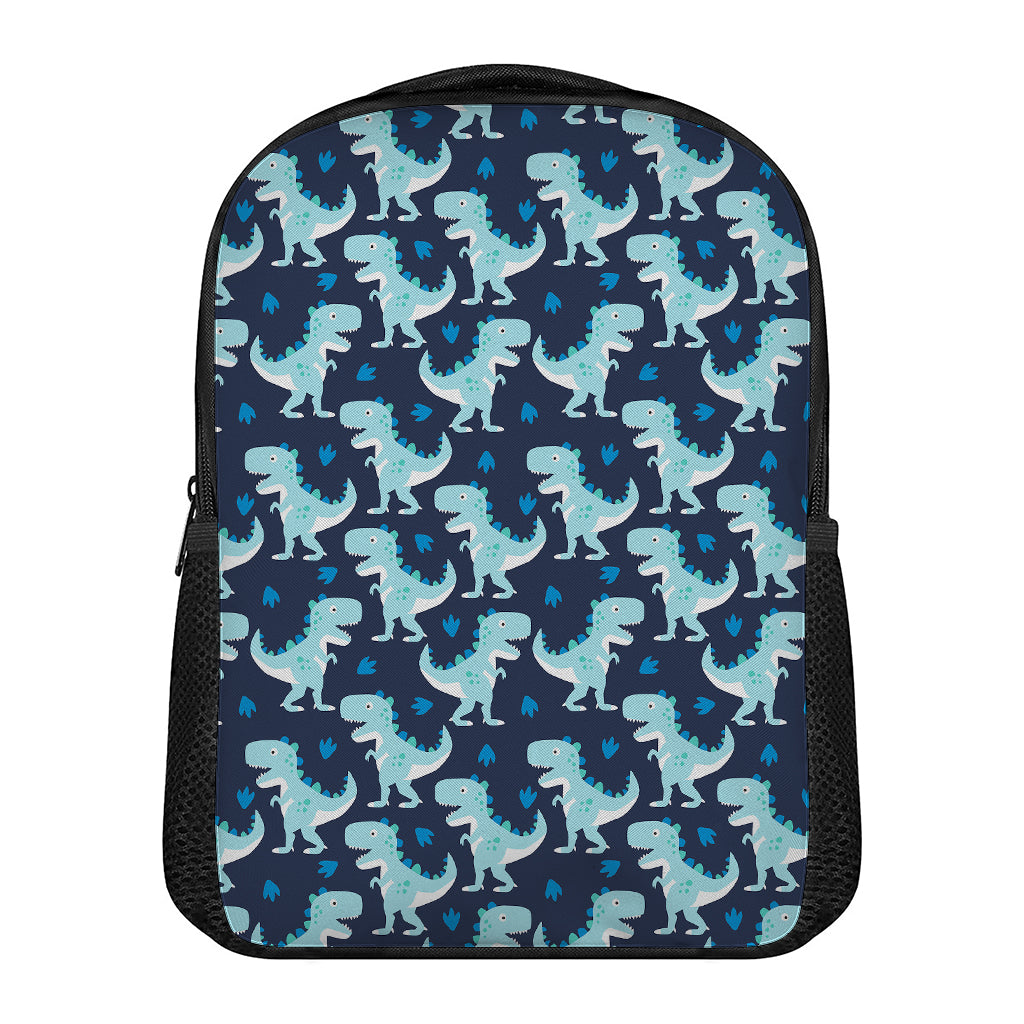 Cute Blue T-Rex Dinosaur Pattern Print Casual Backpack