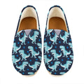 Cute Blue T-Rex Dinosaur Pattern Print Casual Shoes