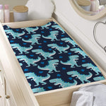 Cute Blue T-Rex Dinosaur Pattern Print Changing Pad Cover