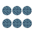 Cute Blue T-Rex Dinosaur Pattern Print Coaster Set