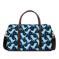 Cute Blue T-Rex Dinosaur Pattern Print Duffel Bag