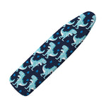 Cute Blue T-Rex Dinosaur Pattern Print Ironing Board Cover
